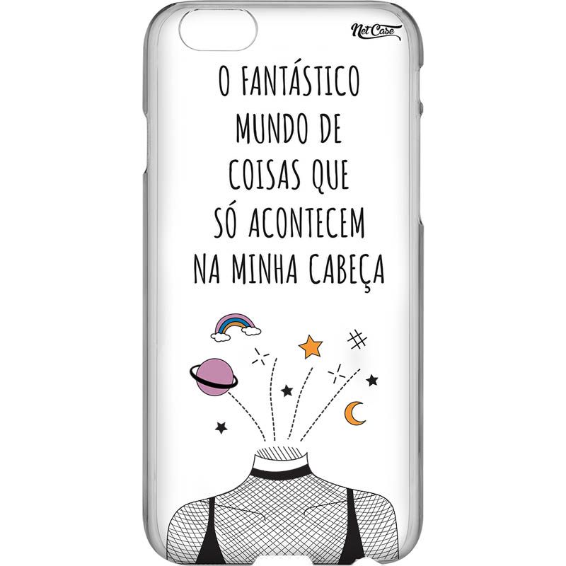 Capa Silicone NetCase Transparente ''O Fantástico Mundo de Coisas...''