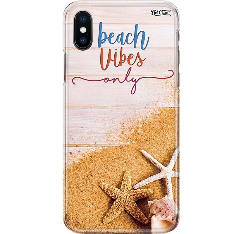 Capa Silicone NetCase Chapada Madeira Estrelas-do-Mar Beach Vibes Only