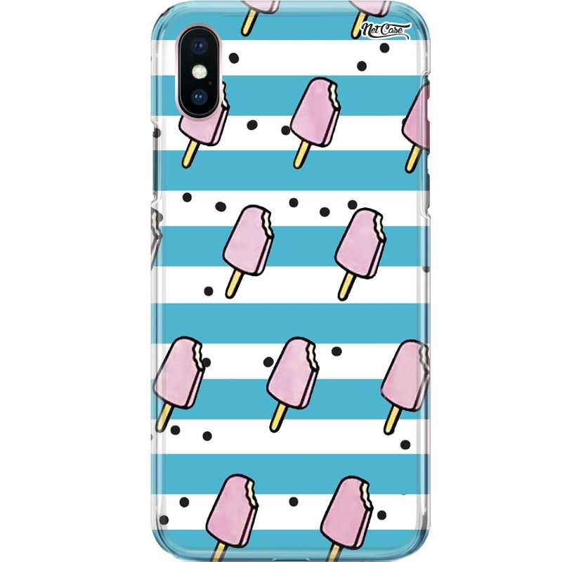 Capa Silicone NetCase Chapada Picolés Morango Faixas 