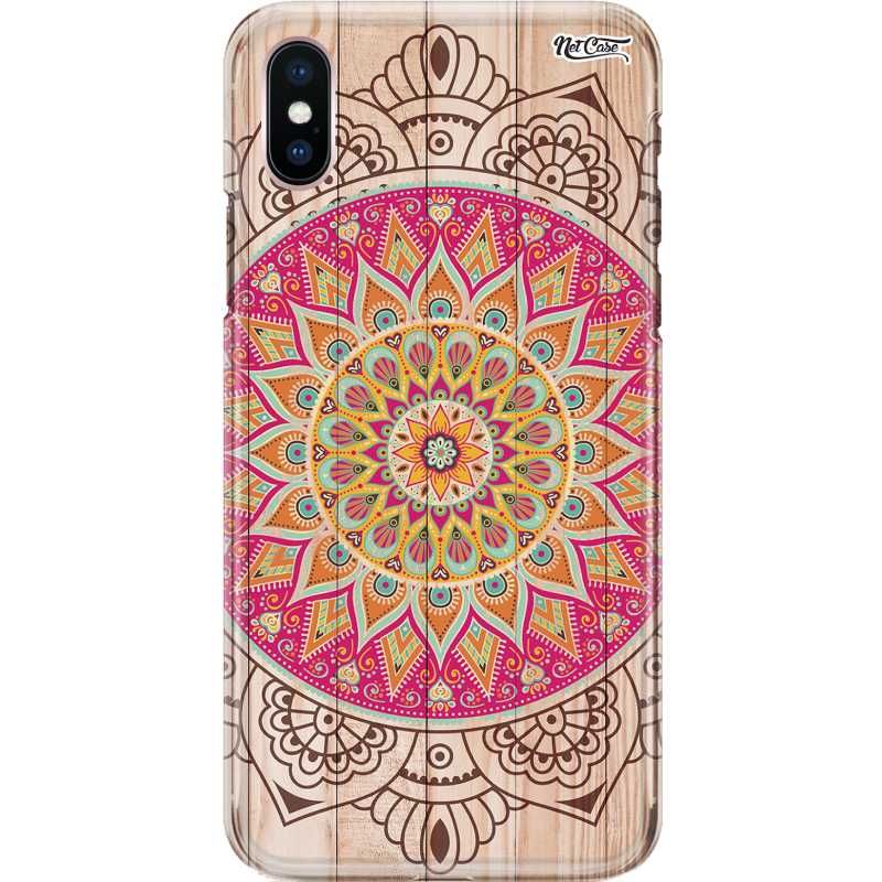 Capa Silicone NetCase Chapada Madeira Mandala Flor de Lótus