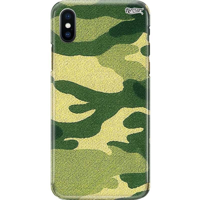 Capa Silicone NetCase Chapada Camuflada Verde Exérciro