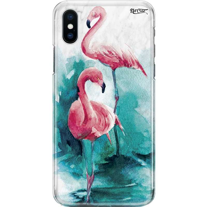 Capa Silicone NetCase Chapada Watercolor Flamingos