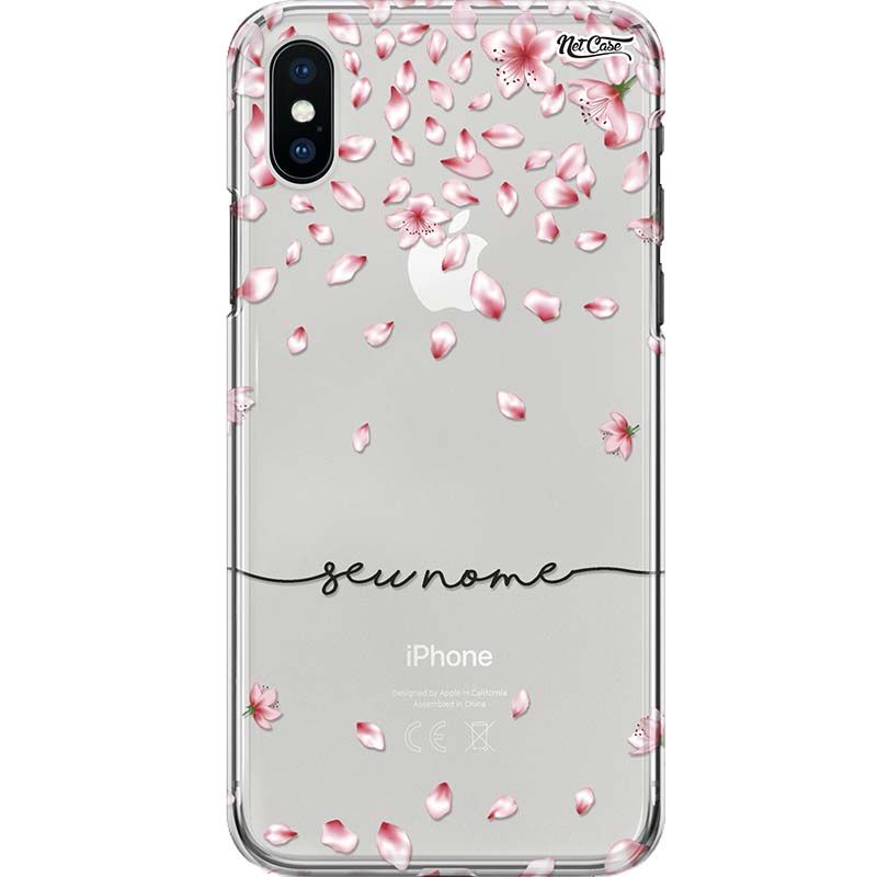 Capa Silicone NetCase Transparente Nome Lírios