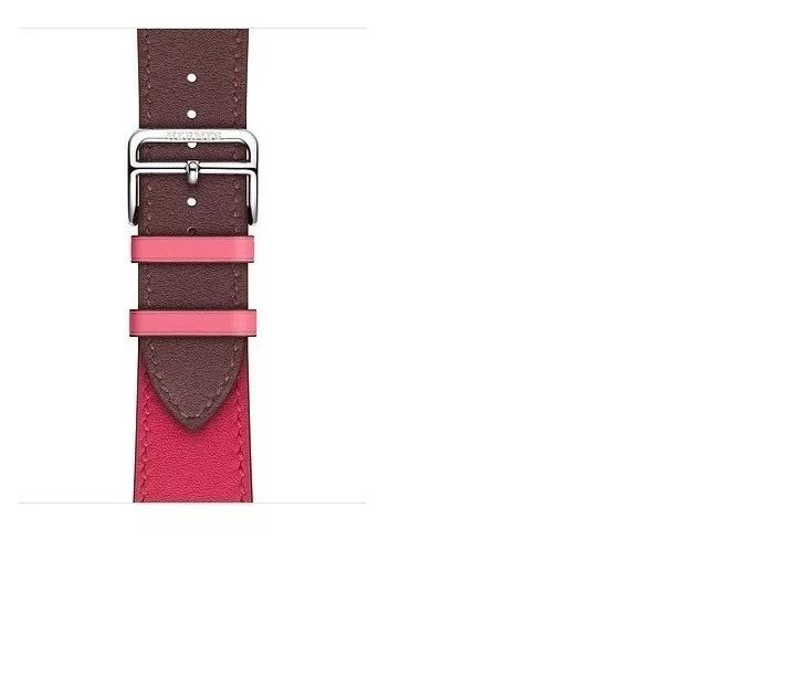 Pulseira de Couro Simple Tour para Apple Watch 42/44mm - Bordô e Pink