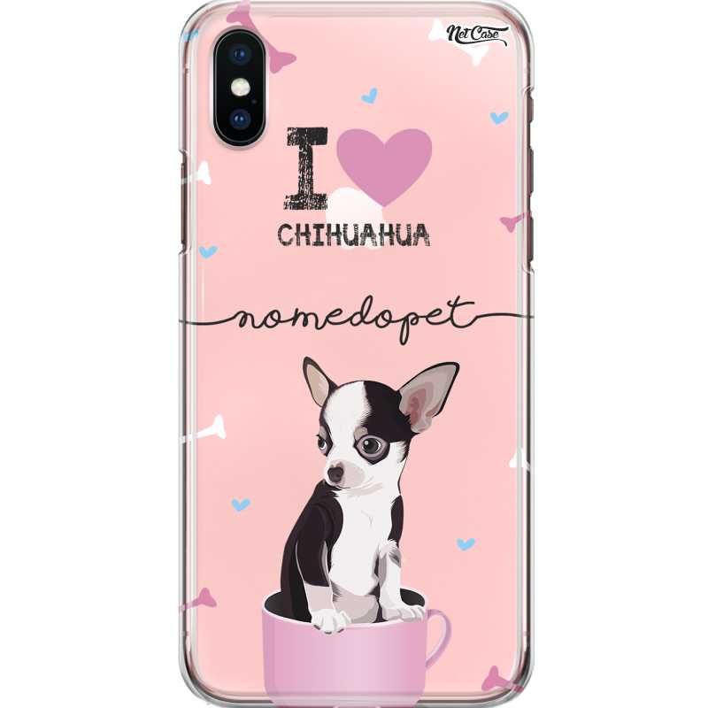 Capa Silicone NetCase Transparente Nome I Love Chihuahua