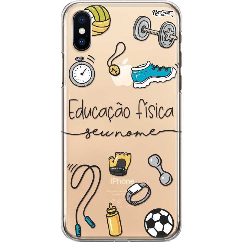 Capa Silicone NetCase Transparente Profissão Educação Física
