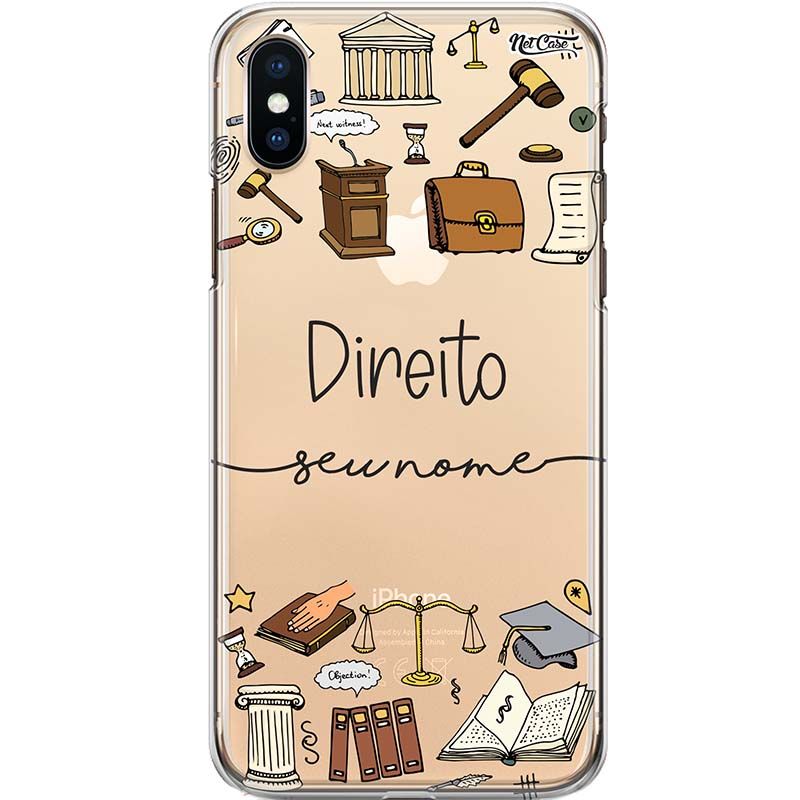 Capa Silicone NetCase Transparente Profissão Direito