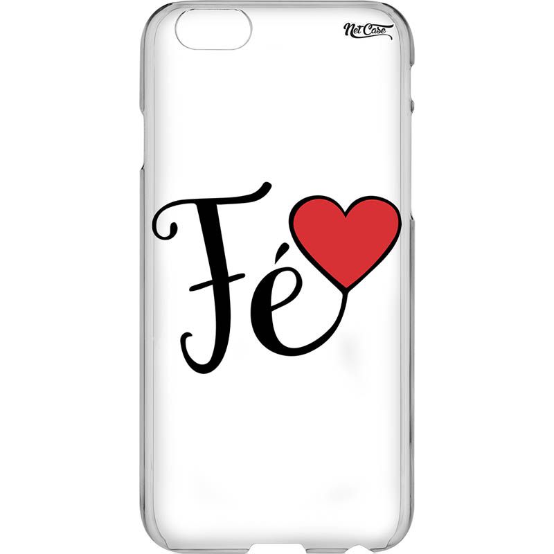 Capa Silicone NetCase Transparente Fé e Amor