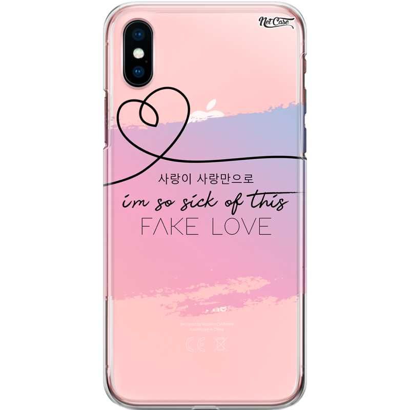 Capa Silicone NetCase Transparente BTS - I'm So Sick of This FAKE LOVE 