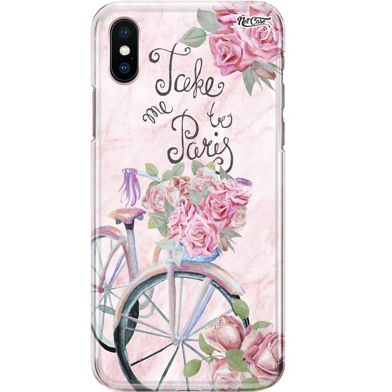 Capa Silicone NetCase Chapada Bicicleta Flores: Take Me To Paris
