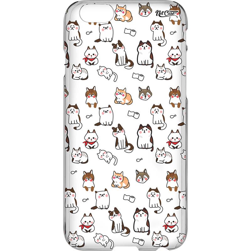 Capa Silicone NetCase Transparente Cats