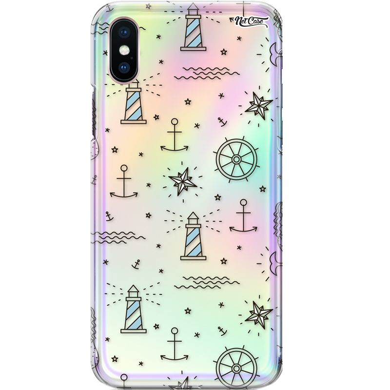 Capa Silicone NetCase Holográfica Sea ​​Route