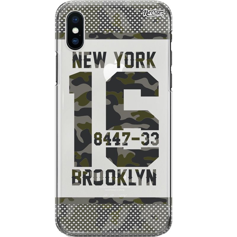Capa Silicone NetCase Transparente Camuflada Furinhos New York 16