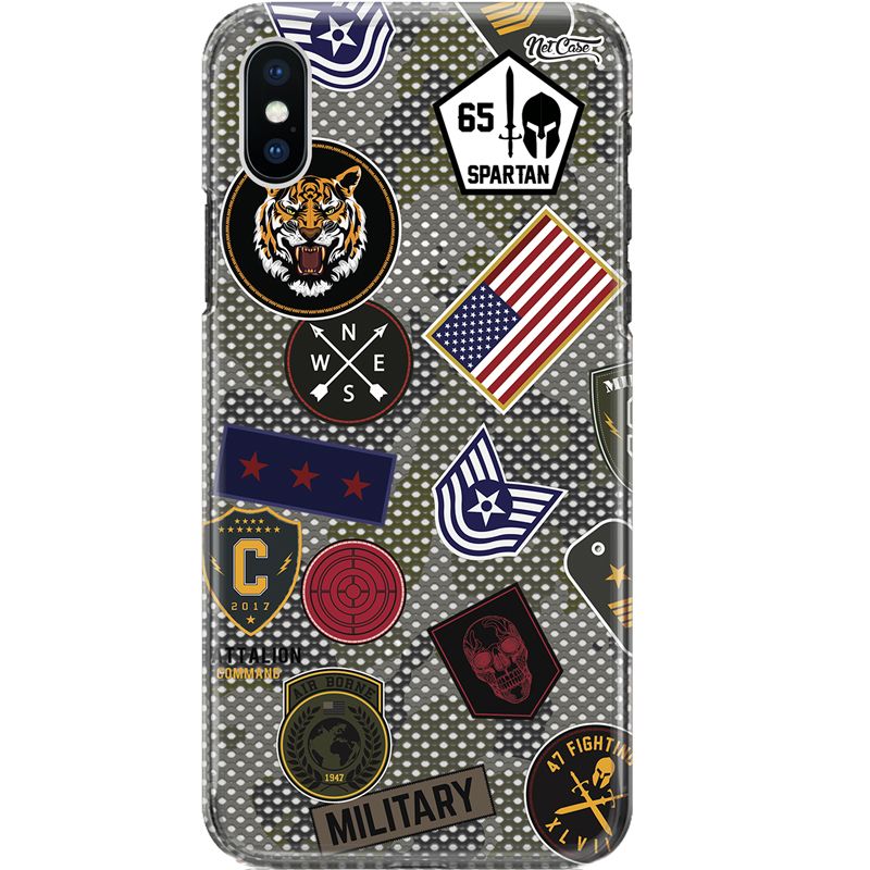 Capa Silicone NetCase Chapada Furadinha American Patches