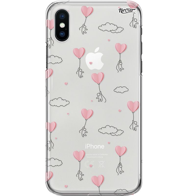 Capa Silicone NetCase Transparente Heart Balloon Man