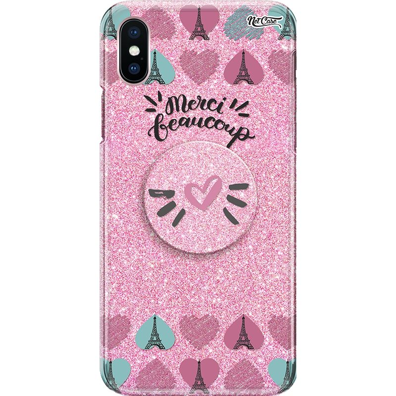 Capa Netcase Glitter + Pop 3in1 Rosa - Merci Beaucoup