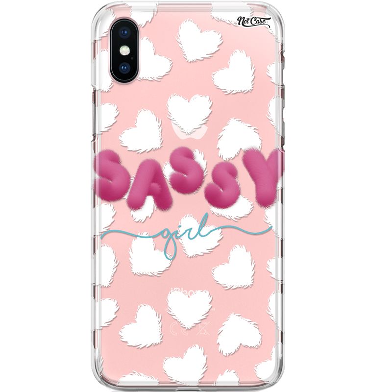 Capa Silicone NetCase Transparente Sassy Girl