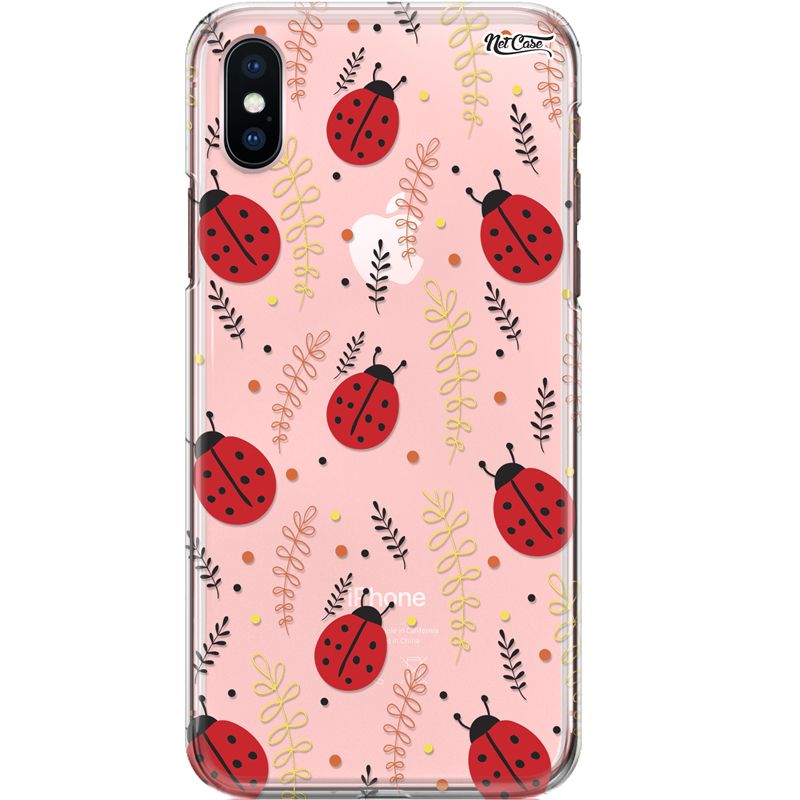 Capa Silicone NetCase Transparente Ladybugs