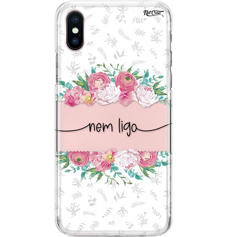 Capa Silicone NetCase Chapada Floral Nem Ligo