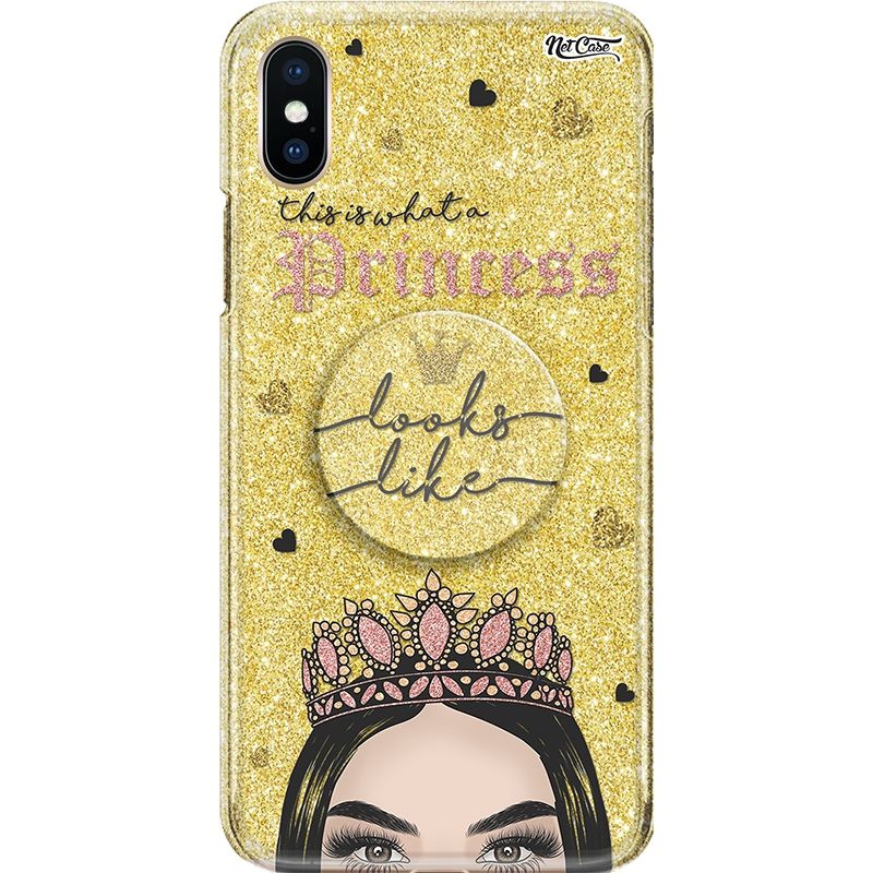 Capa Netcase Glitter + Pop 3in1 Dourado - This is What a Princess Looks Like