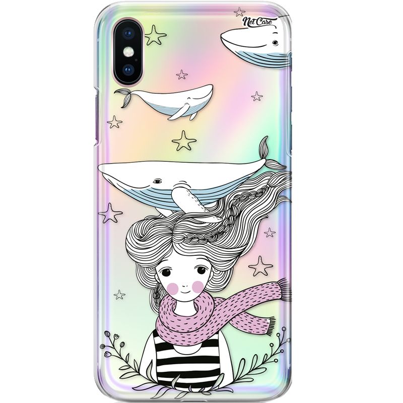 Capa Silicone NetCase Holográfica Girl With Whales