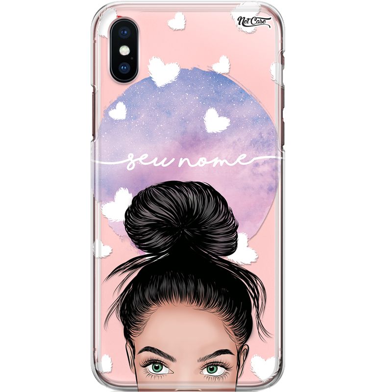 Capa Silicone NetCase Transparente Nome Girl Green Eyes