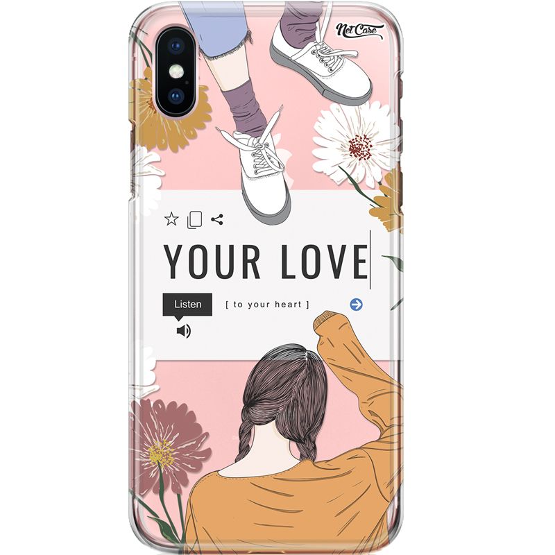 Capa Silicone NetCase Transparente Your Love: Listen to Your Heart