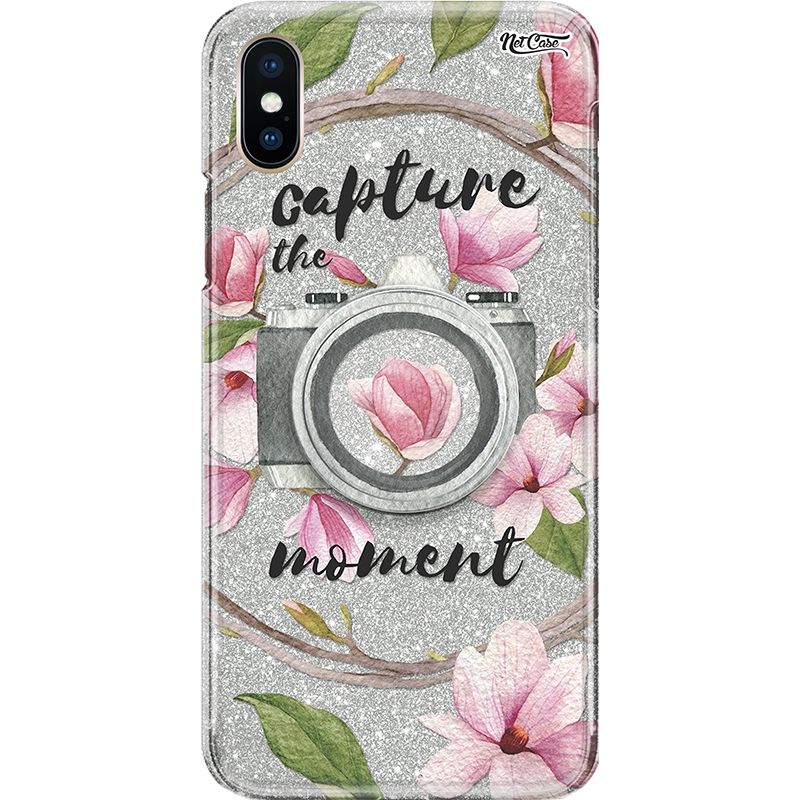 Capa Netcase Glitter + Pop 3in1 Prata - Capture the Moment