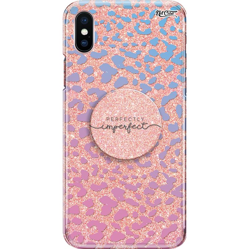 Capa Netcase Glitter + Pop 3in1 Rosê - Perfectly Imperfect