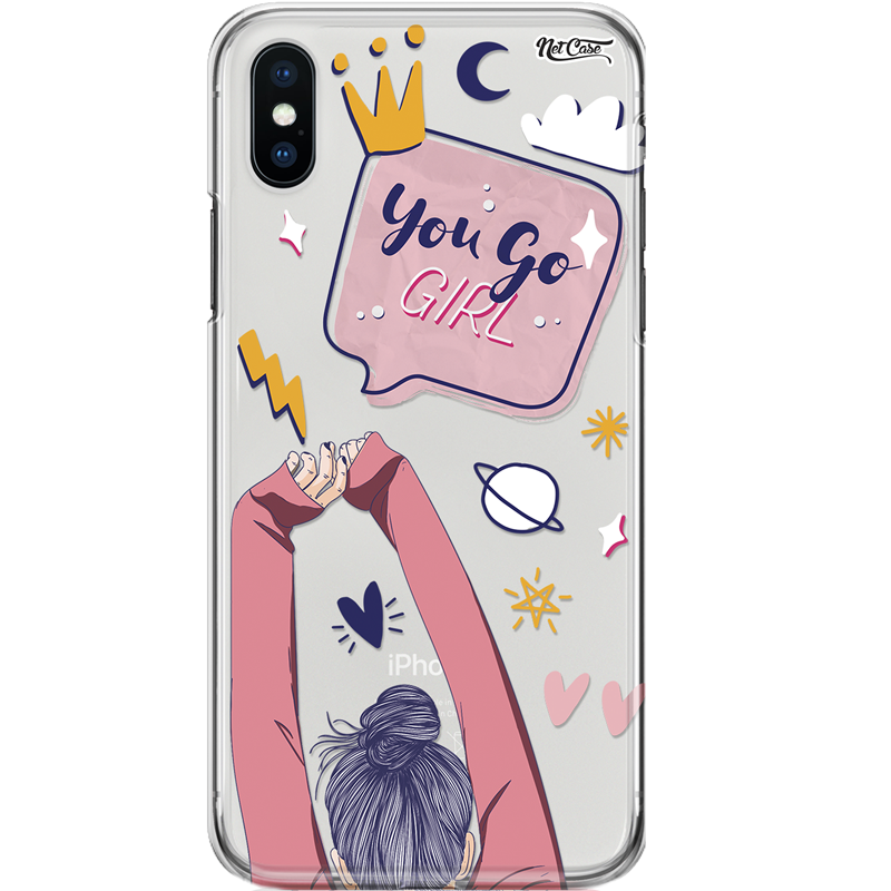Capa Silicone NetCase Transparente You Go Girl