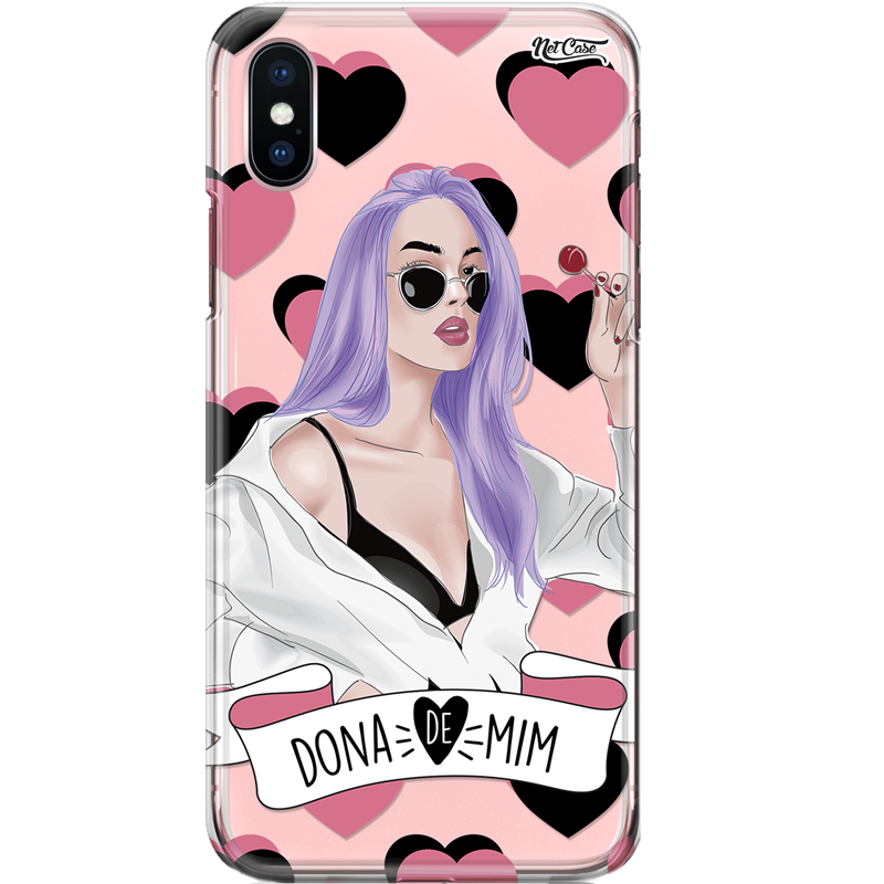 Capa Silicone NetCase Transparente Dona de Mim