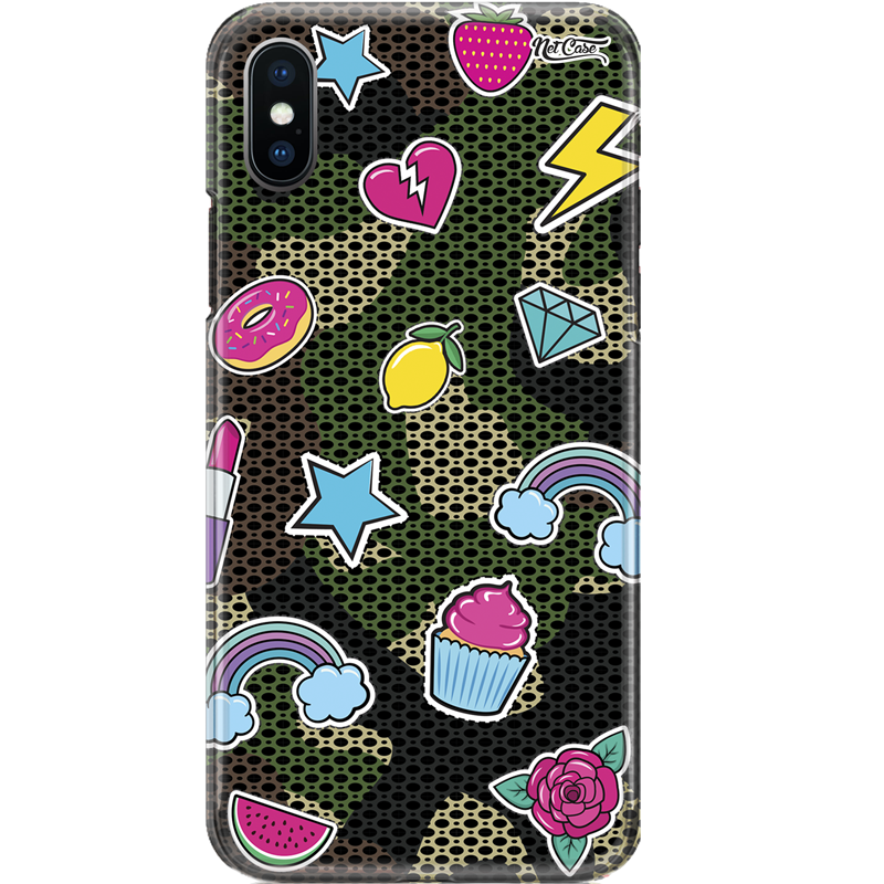 Capa Silicone NetCase Chapada Camuflada Furinhos: Color Patches