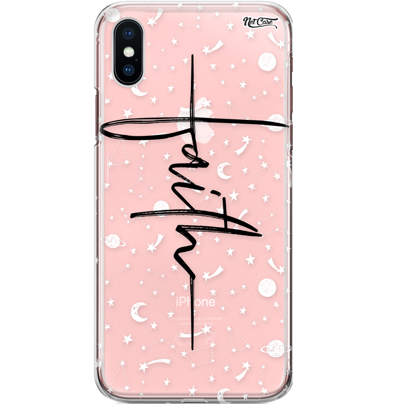 Capa Silicone NetCase Transparente Via Láctea: Faith