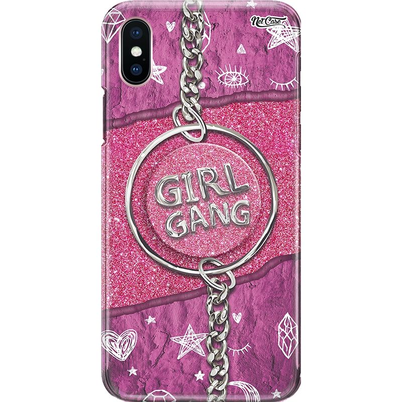 Capa Netcase Glitter + Pop 3in1 Pink - Girl Gang