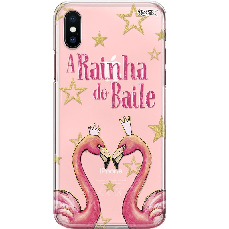 Capa Silicone NetCase Transparente Flamingos: A Rainha do Baile
