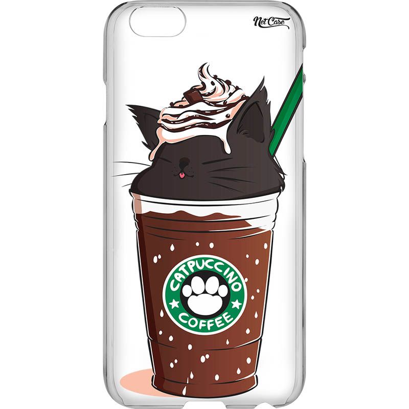 Capa Silicone NetCase Transparente Catpuccino Chocolate