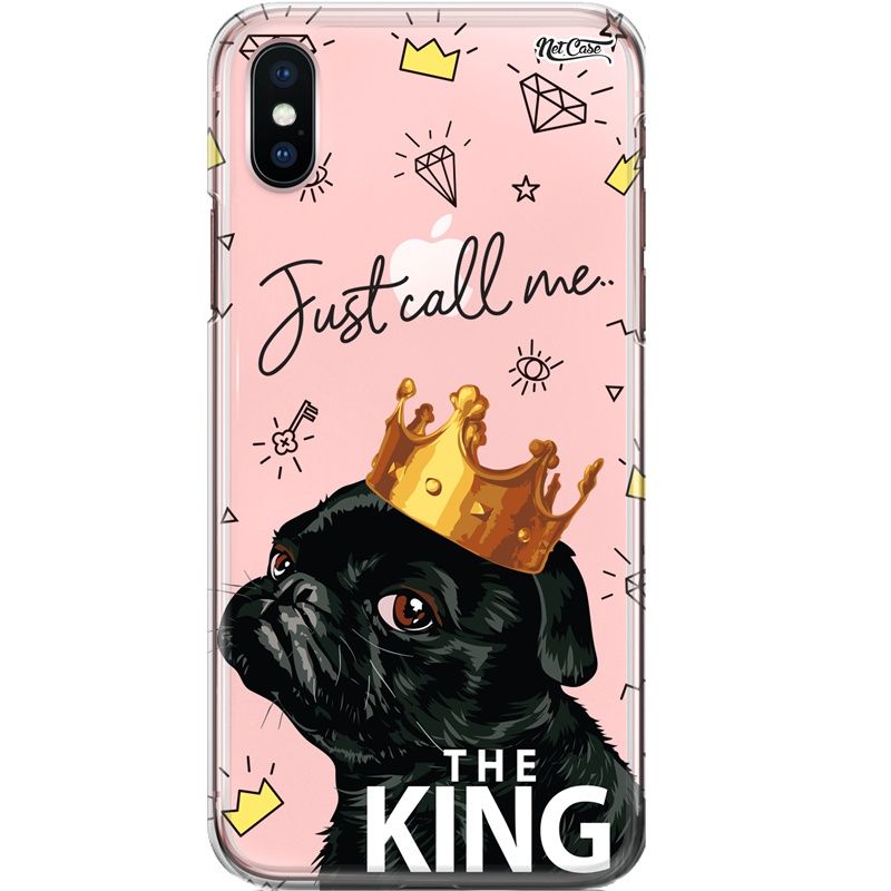 Capa Silicone NetCase Transparente Just Call Me..The King