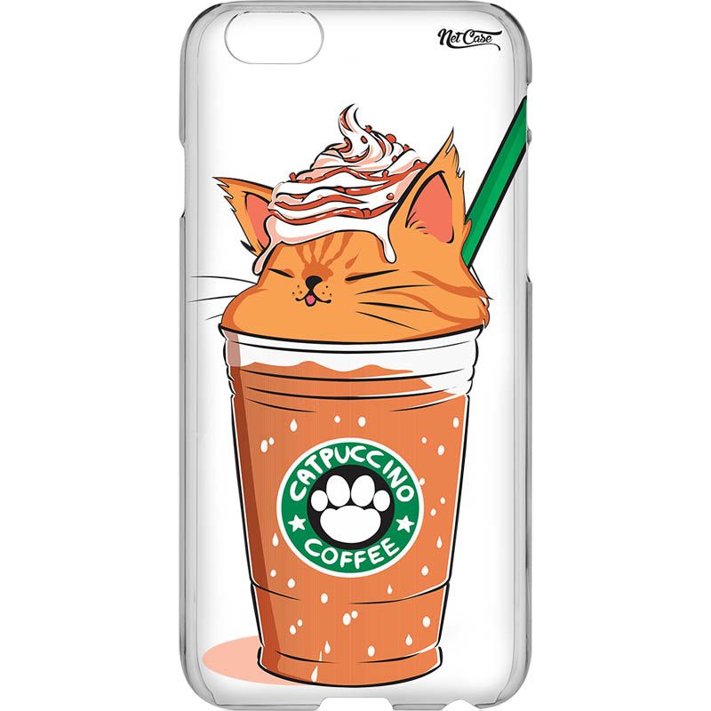 Capa Silicone NetCase Transparente Catpuccino Caramelo