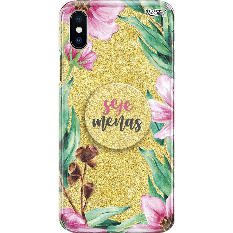 Capa Netcase Glitter + Pop 3in1 Dourado - Seje Menas