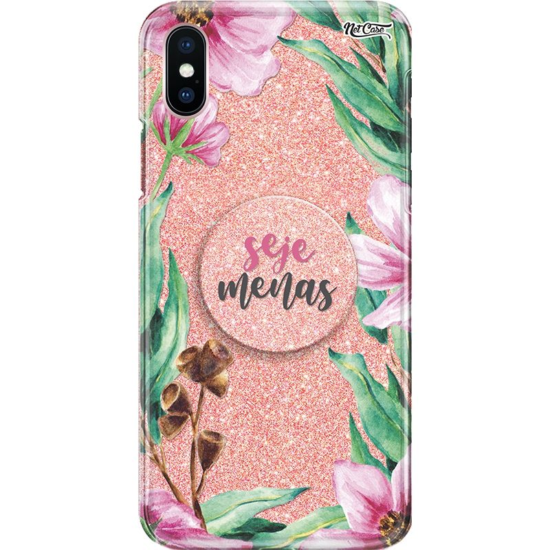 Capa Netcase Glitter + Pop 3in1 Rosê - Seje Menas
