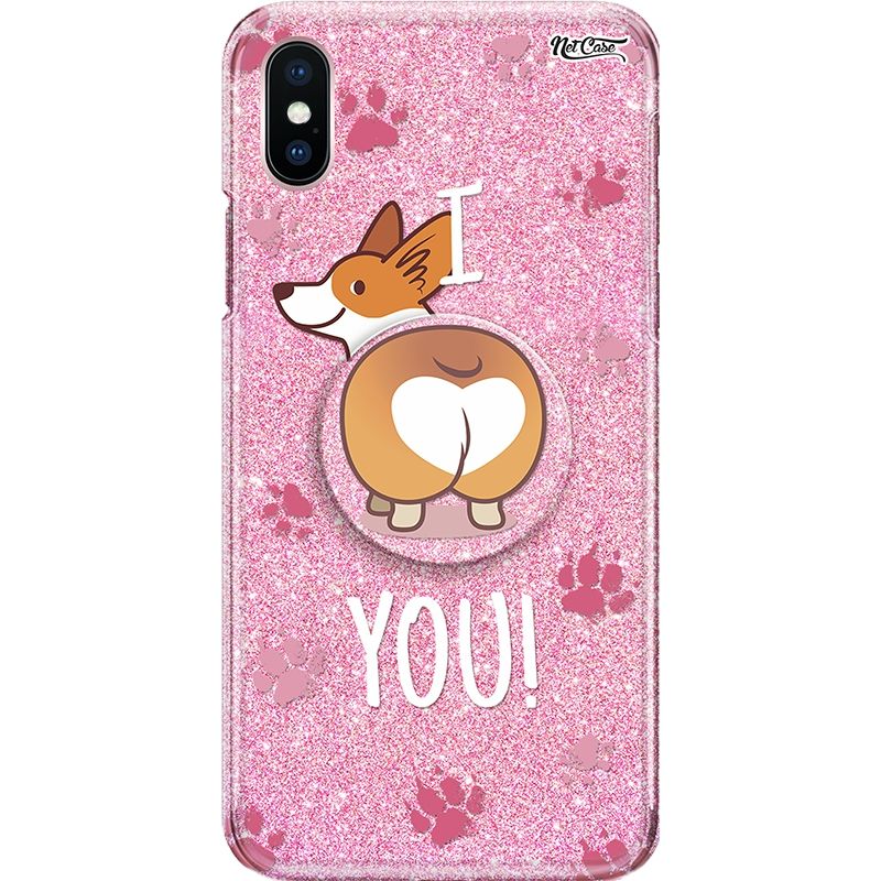 Capa Netcase Glitter + Pop 3in1 Rosa - I Dog You