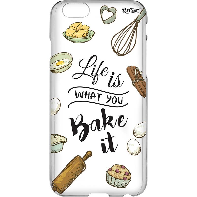 Capa Silicone NetCase Transparente 'Life Is What You Bake It'