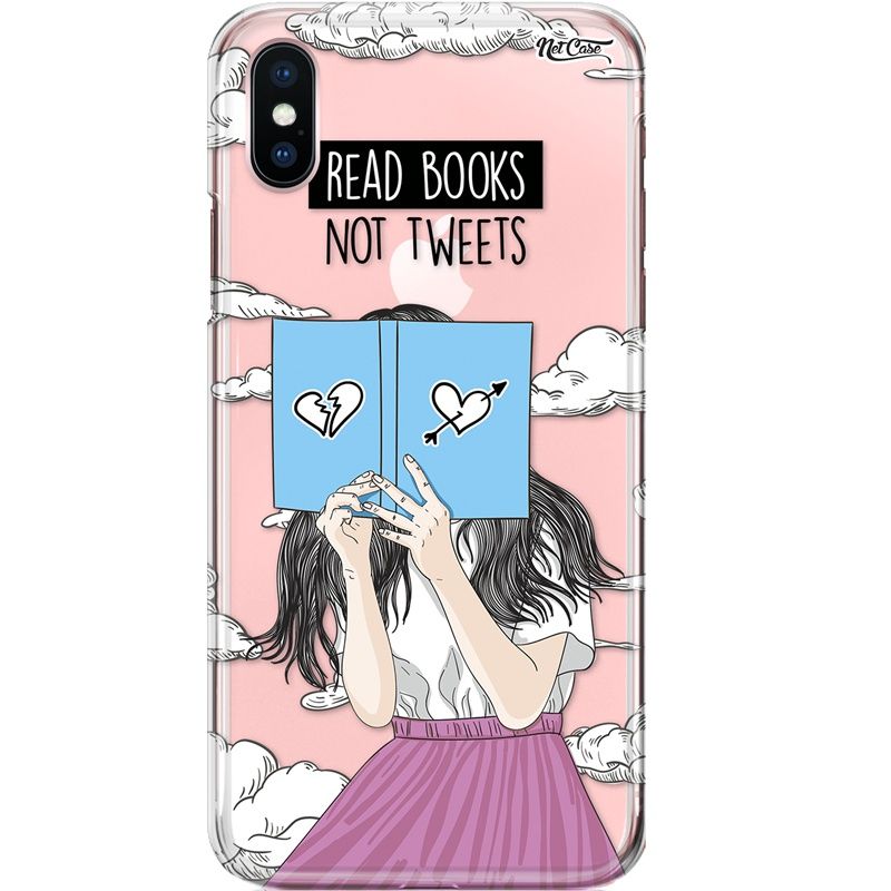 Capa Silicone NetCase Transparente Read Books, Not Tweets