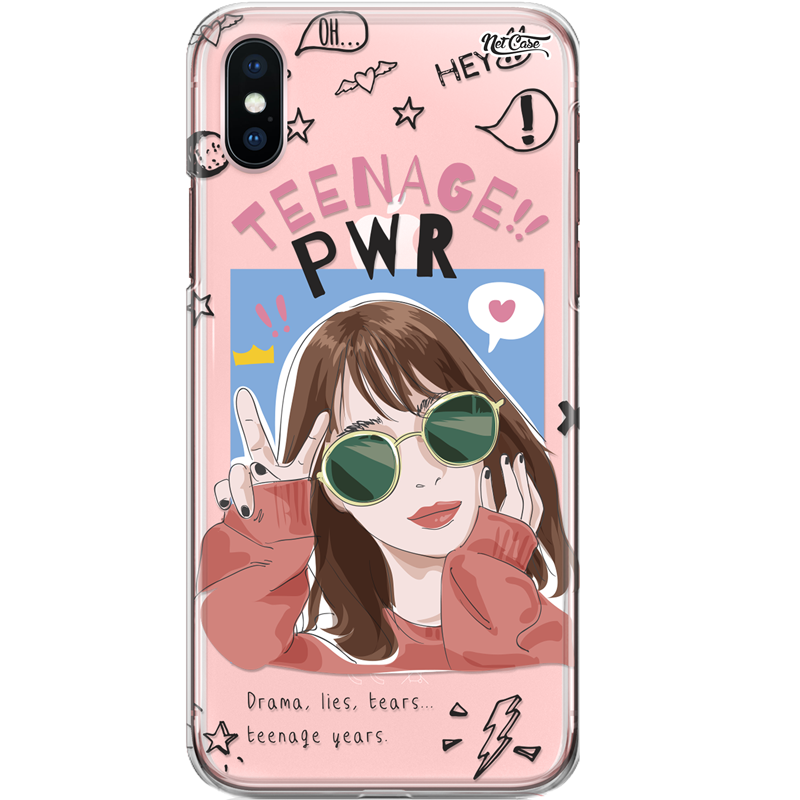 Capa Silicone NetCase Transparente Teenage!! PWR 