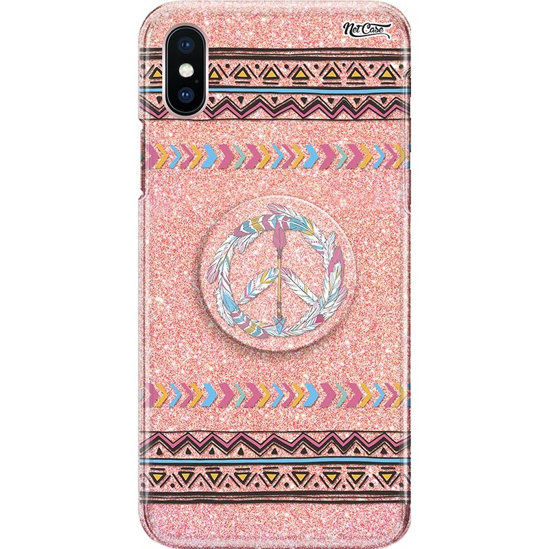 Capa Netcase Glitter + Pop 3in1 Rosê - Étnica Flecha