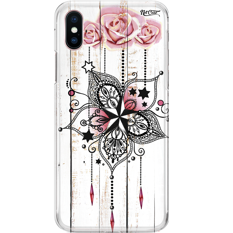 Capa Silicone NetCase Chapada Madeira Mandala Cattleya Flower