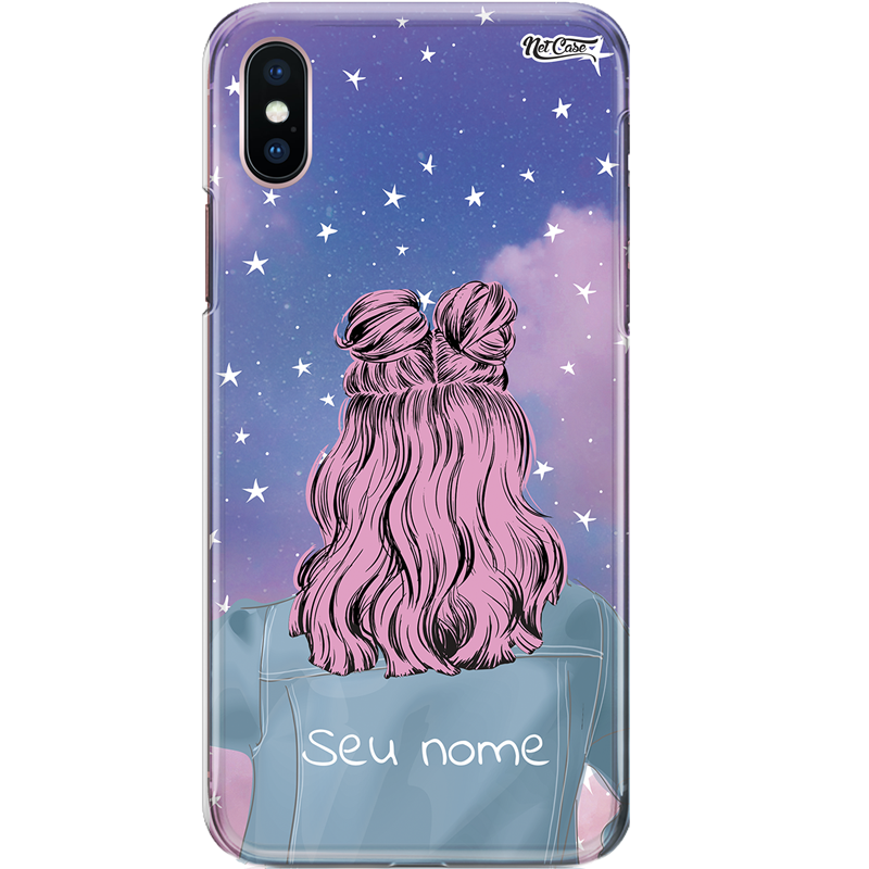 Capa Silicone NetCase Chapada Nome Pink Hair Girl of the Universe