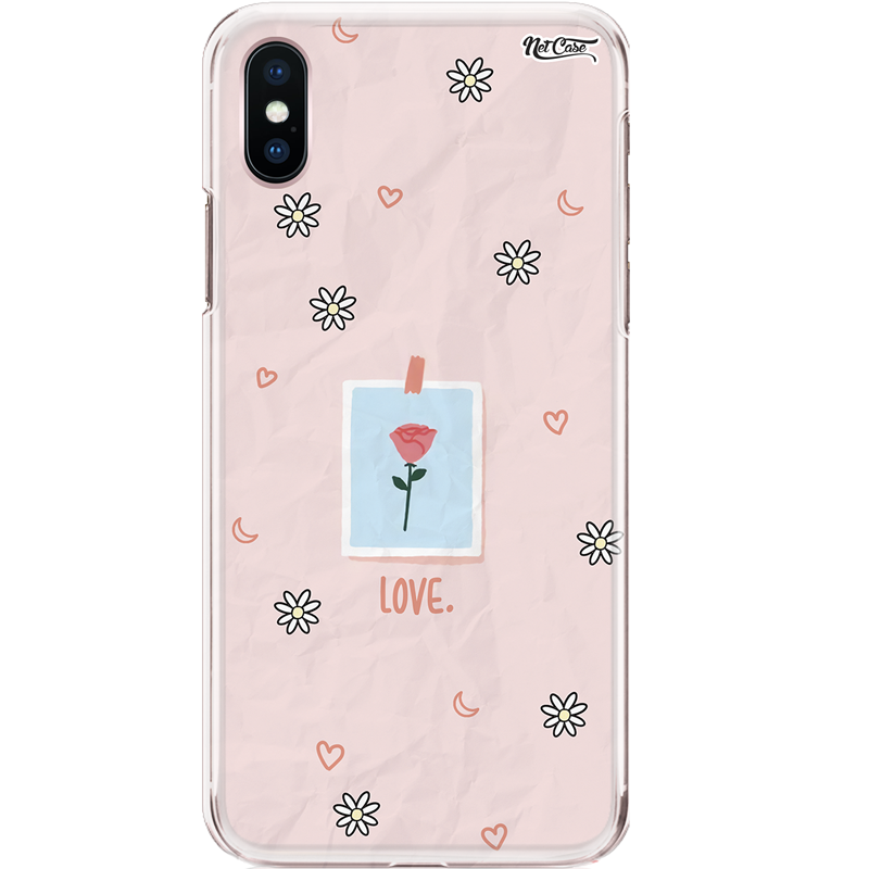 Capa Silicone NetCase Chapada Botão de Rosa: Love.