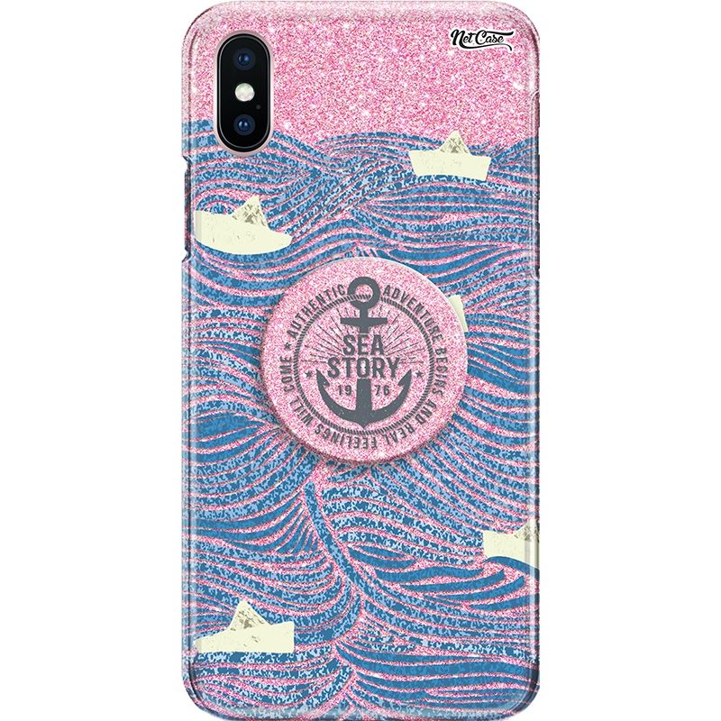 Capa Netcase Glitter + Pop 3in1 Rosa - Authentic Adventure, Sea Story