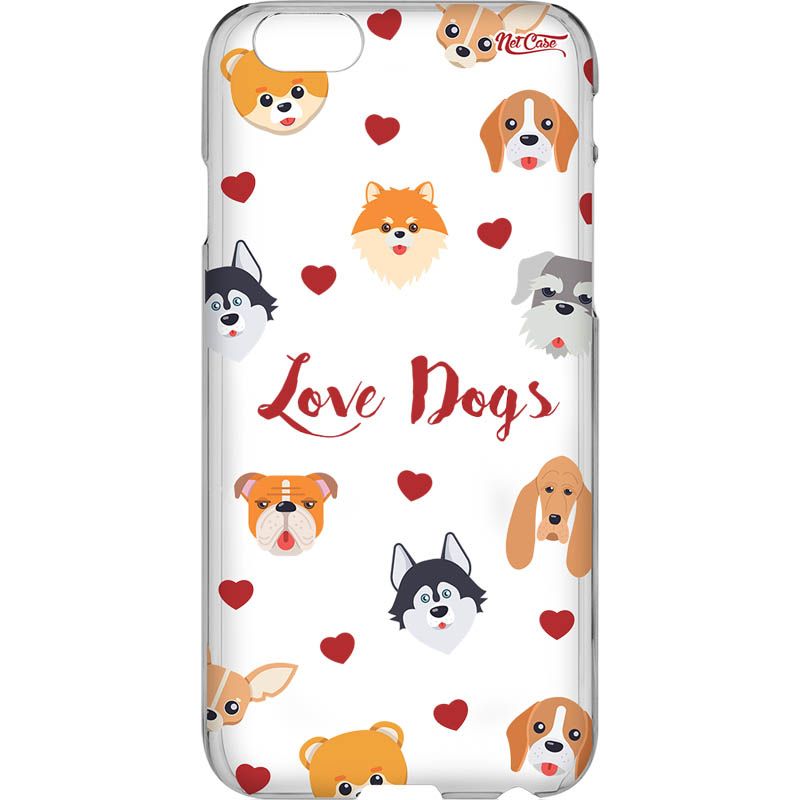 Capa Silicone NetCase Transparente Love Dogs